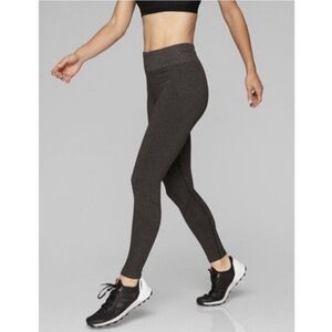 ATHLETA Shimmer Seamless Tights Leggings in Espresso Brown Sz Small